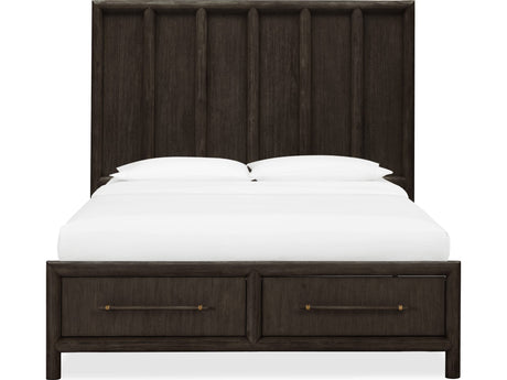 Dorsey Basalt Grey Queen Wooden Two Drawer Storage Bed by Modus Furniture at Eve Furniture
