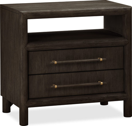 Dorsey Basalt Grey Two Drawer USB by Modus Furniture at Eve Furniture