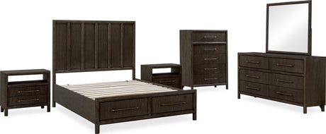 Dorsey Basalt Grey Two Drawer USB by Modus Furniture at Eve Furniture