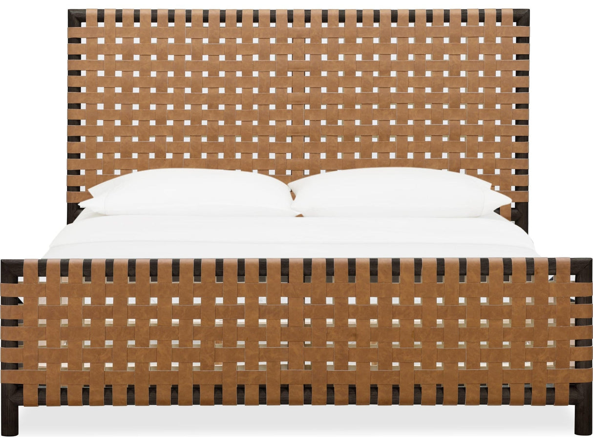 Dorsey Basalt Grey/Ginger King Woven Panel Bed by Modus Furniture at Eve Furniture
