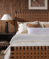 Dorsey Basalt Grey/Ginger King Woven Panel Bed by Modus Furniture at Eve Furniture