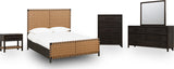 Dorsey Basalt Grey/Ginger King Woven Panel Bed by Modus Furniture at Eve Furniture