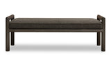 Dorsey Boucle Upholstered Wooden Bench in Basalt Grey and Pumpernickel by Modus Furniture at Eve Furniture