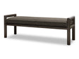 Dorsey Boucle Upholstered Wooden Bench in Basalt Grey and Pumpernickel by Modus Furniture at Eve Furniture