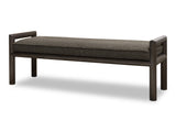 Dorsey Boucle Upholstered Wooden Bench in Basalt Grey and Pumpernickel by Modus Furniture at Eve Furniture