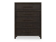 Dorsey Five Drawer Chest in Basalt Grey by Modus Furniture at Eve Furniture