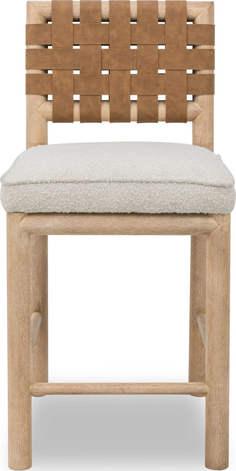 Dorsey Ginger/Ricotta Woven Counter Stool by Modus Furniture at Eve Furniture