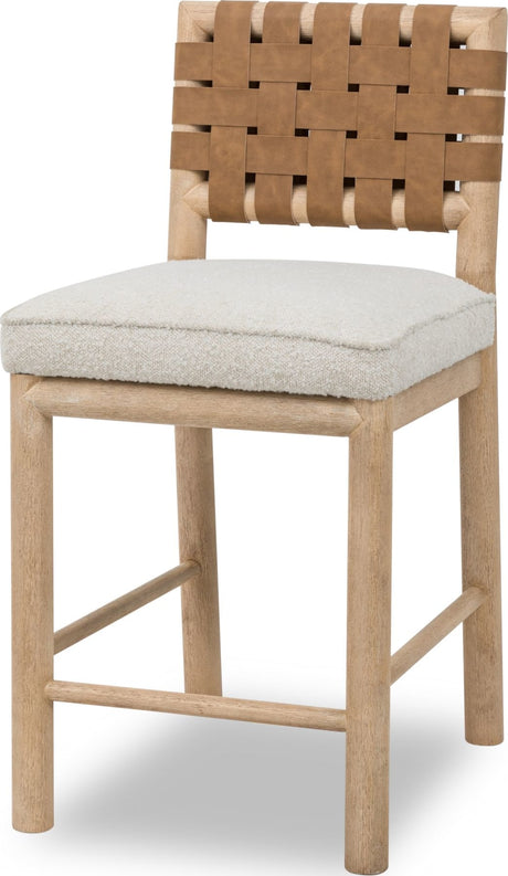 Dorsey Ginger/Ricotta Woven Counter Stool by Modus Furniture at Eve Furniture