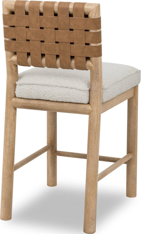 Dorsey Ginger/Ricotta Woven Counter Stool by Modus Furniture at Eve Furniture