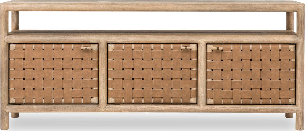 Dorsey Granola 72W Woven Entertainment Console by Modus Furniture at Eve Furniture