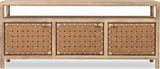 Dorsey Granola 72W Woven Entertainment Console by Modus Furniture at Eve Furniture