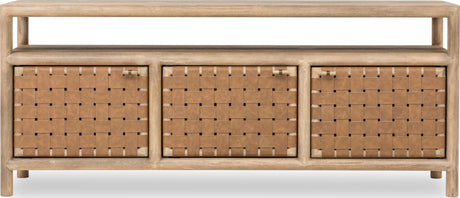 Dorsey Granola 72W Woven Entertainment Console by Modus Furniture at Eve Furniture