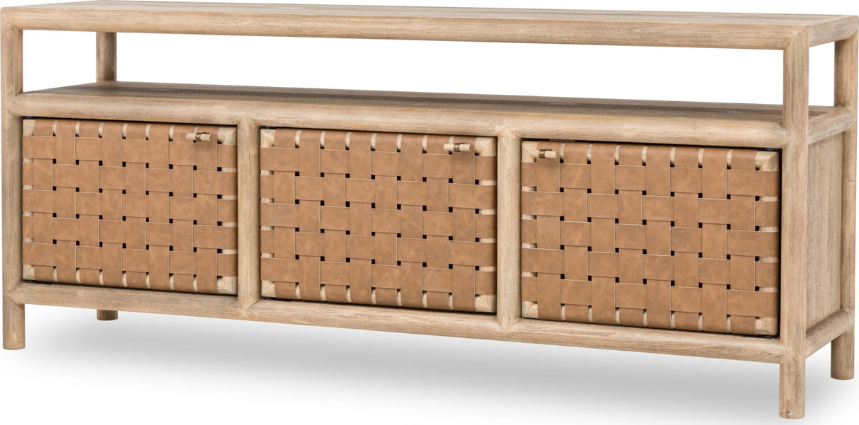 Dorsey Granola 72W Woven Entertainment Console by Modus Furniture at Eve Furniture