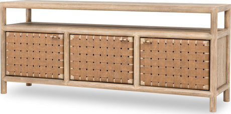 Dorsey Granola 72W Woven Entertainment Console by Modus Furniture at Eve Furniture