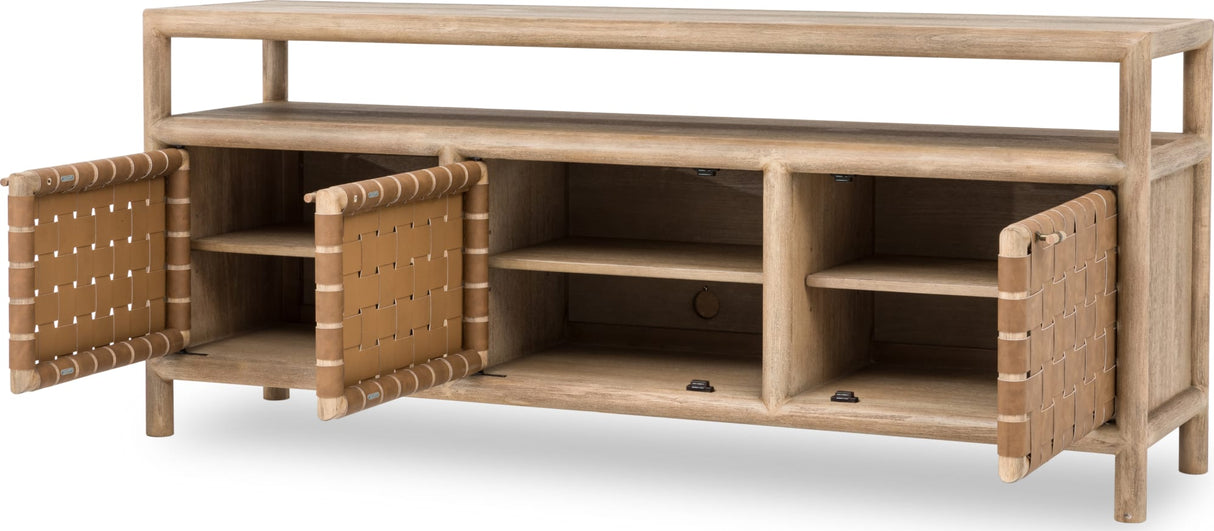 Dorsey Granola 72W Woven Entertainment Console by Modus Furniture at Eve Furniture