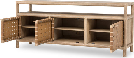 Dorsey Granola 72W Woven Entertainment Console by Modus Furniture at Eve Furniture