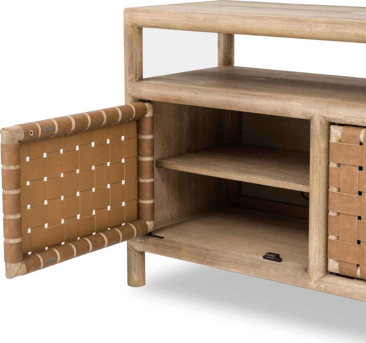 Dorsey Granola 72W Woven Entertainment Console by Modus Furniture at Eve Furniture