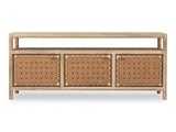 Dorsey Granola 72W Woven Entertainment Console by Modus Furniture at Eve Furniture