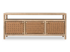 Dorsey Granola 72W Woven Entertainment Console by Modus Furniture at Eve Furniture