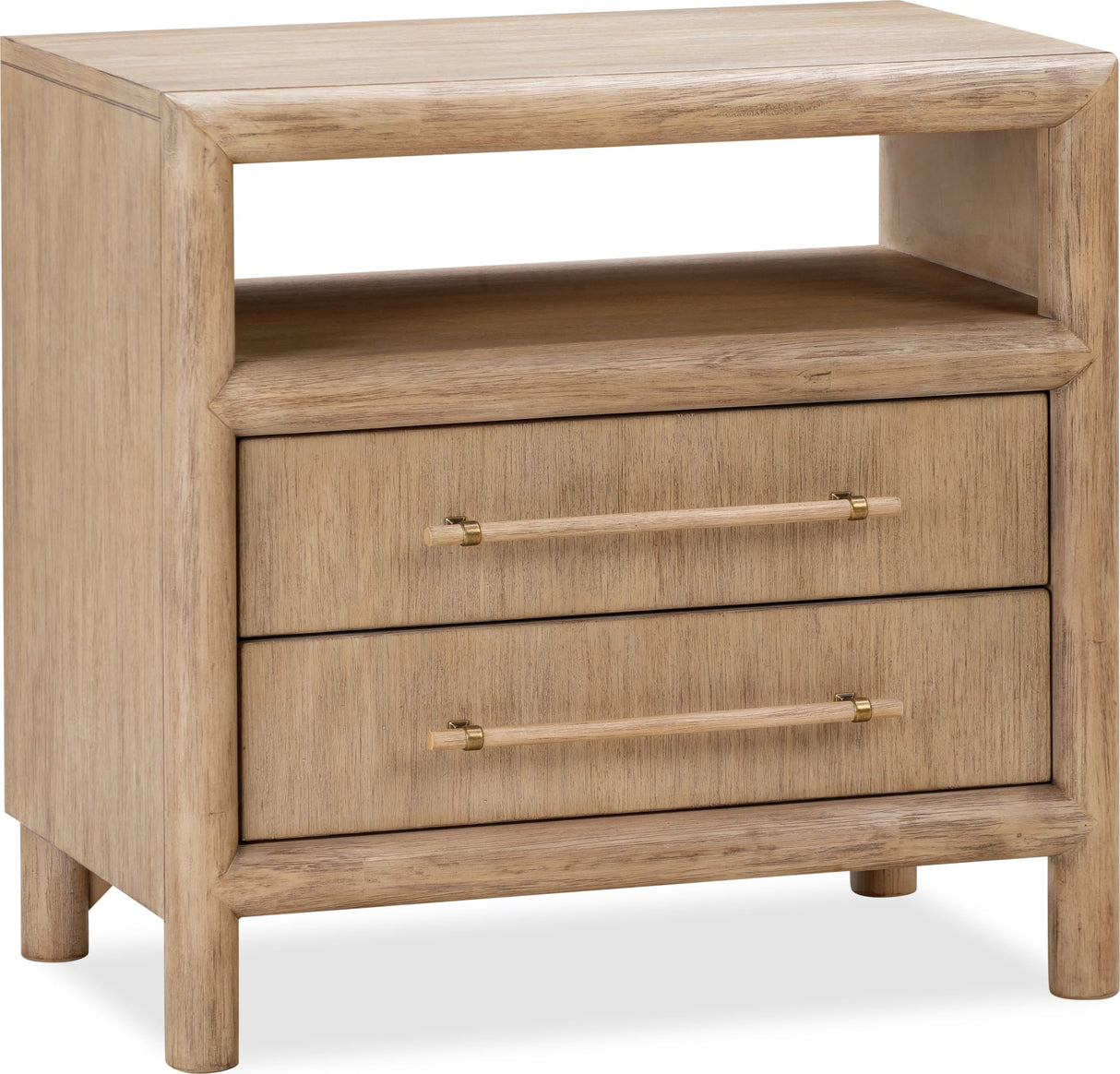 Dorsey Granola Two Drawer USB-charging Nightstand in Granola by Modus Furniture at Eve Furniture
