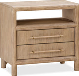 Dorsey Granola Two Drawer USB-charging Nightstand in Granola by Modus Furniture at Eve Furniture