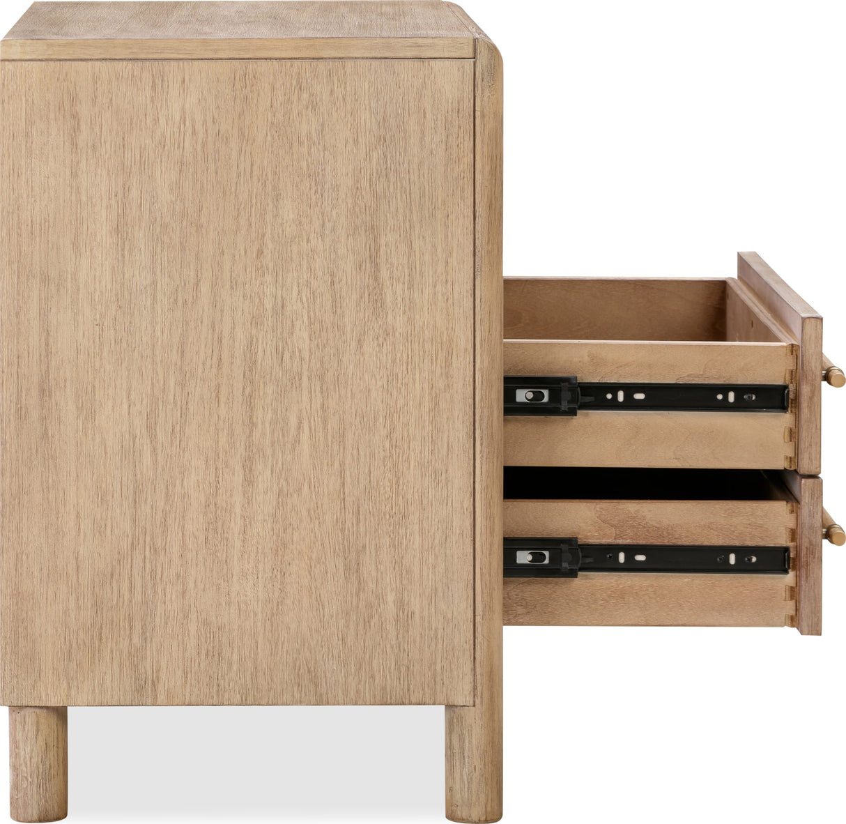 Dorsey Granola Two Drawer USB-charging Nightstand in Granola by Modus Furniture at Eve Furniture