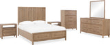 Dorsey Granola Two Drawer USB-charging Nightstand in Granola by Modus Furniture at Eve Furniture