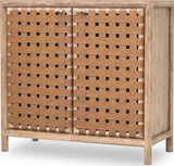 Dorsey Granola Woven Bar Cabinet by Modus Furniture at Eve Furniture