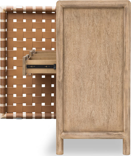 Dorsey Granola Woven Bar Cabinet by Modus Furniture at Eve Furniture