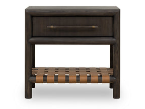 Dorsey One Drawer USB-charging Nightstand in Basalt Grey by Modus Furniture at Eve Furniture