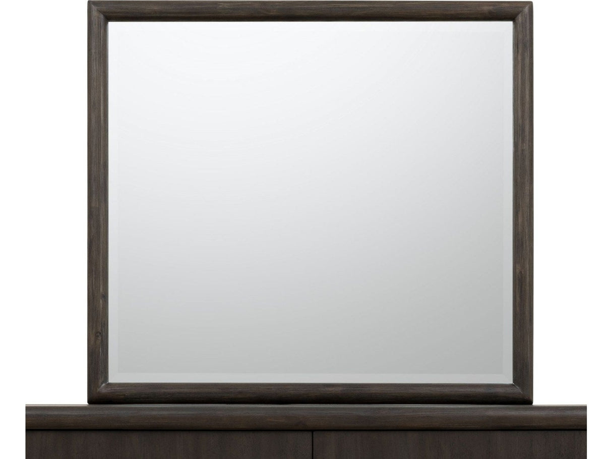 Dorsey Solid Wood and Glass Mirror in Basalt Grey by Modus Furniture at Eve Furniture