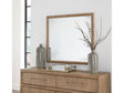Dorsey Solid Wood and Glass Mirror in Granola by Modus Furniture at Eve Furniture