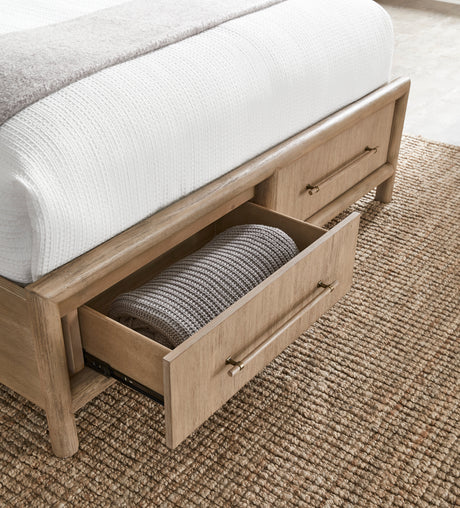 Dorsey Wooden Two Drawer Eastern King Storage Bed in Granola by Modus Furniture at Eve Furniture