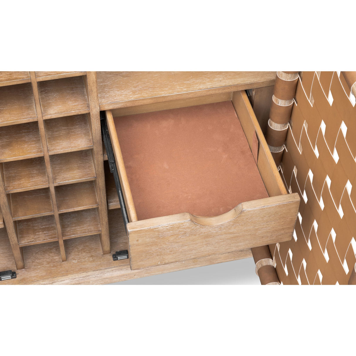 Dorsey Wvn Bar Cabinet - Grnl by Modus Furniture at Eve Furniture