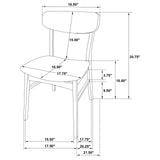 Dortch Walnut 5-Piece Oval Solid Wood Dining Set