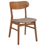 Dortch Dining Side Chair Walnut and Brown (Set of 2)