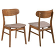 Dortch Dining Side Chair Walnut and Brown (Set of 2) by Coaster at Eve Furniture
