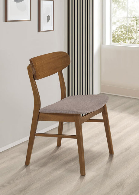 Dortch Dining Side Chair Walnut and Brown (Set of 2) by Coaster at Eve Furniture