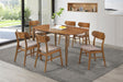 Dortch Walnut 7-Piece Oval Solid Wood Dining Set by Coaster at Eve Furniture