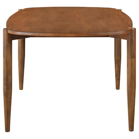 Dortch Walnut Oval Solid Wood Dining Table by Coaster at Eve Furniture