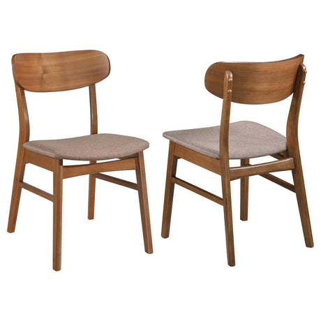 Dortch Dining Side Chair Walnut and Brown (Set of 2) by Coaster at Eve Furniture