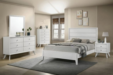 Dortmund White 4-Piece Queen Bedroom Set by Furniture of America at Eve Furniture