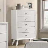 Dortmund White 5-Piece Queen Bedroom Set by Furniture of America at Eve Furniture
