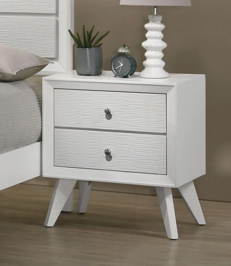 Dortmund White Night Stand by Furniture of America at Eve Furniture