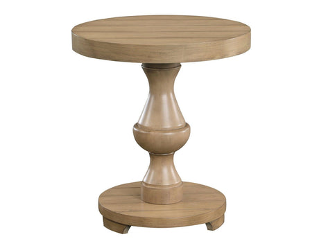 Dory Round End Table, Sand by Steve Silver at Eve Furniture