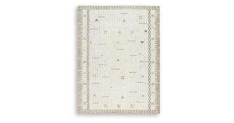 Dot Cream/Brown/Taupe Large Rug by Ashley at Eve Furniture