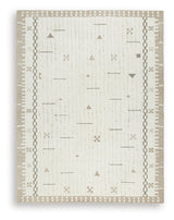 Dot Cream/Brown/Taupe Large Rug by ASHLEY FURNITURE at Eve Furniture