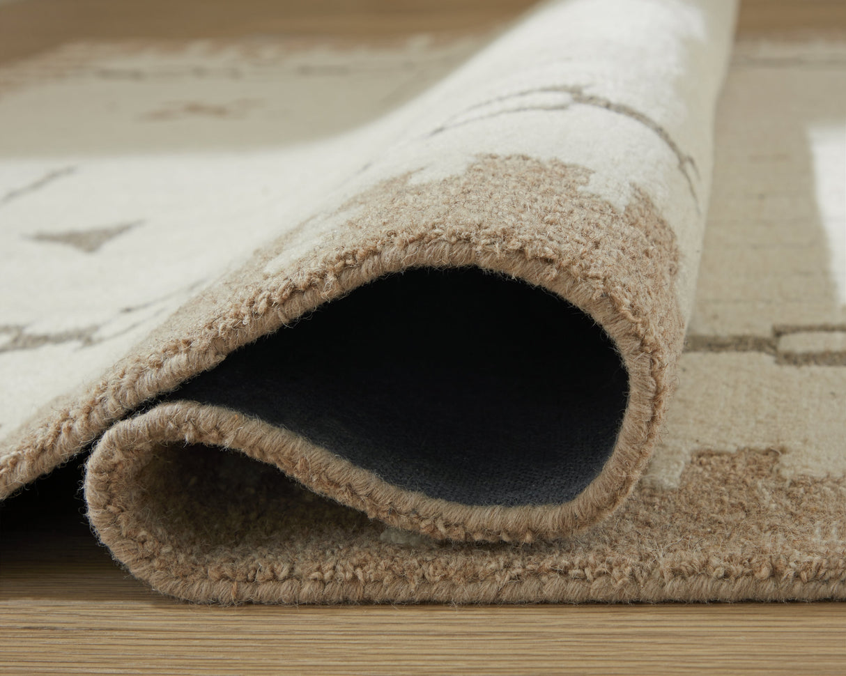 Dot Cream/Brown/Taupe Large Rug by ASHLEY FURNITURE at Eve Furniture