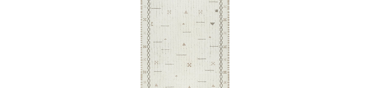 Dot Cream/Brown/Taupe Large Rug by ASHLEY FURNITURE at Eve Furniture
