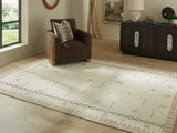Dot Cream/Brown/Taupe Large Rug by ASHLEY FURNITURE at Eve Furniture